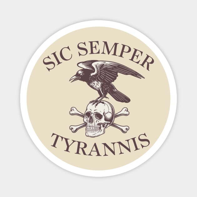 SIC SEMPER TYRANNIS CROW SKULLHEAD BROWN OVERLAY Sic Semper